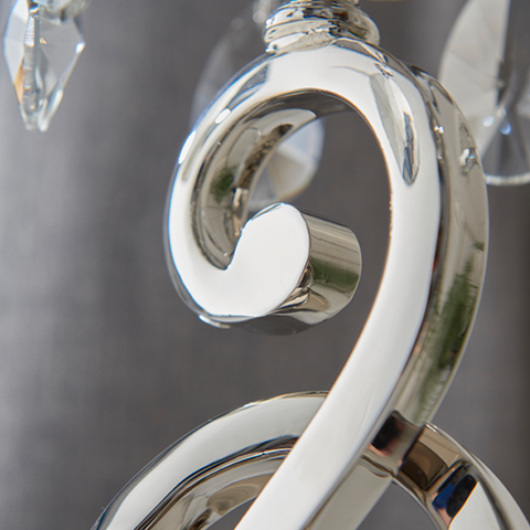 Oksana Polished Nickel & Chocolate Shade Table Lamp