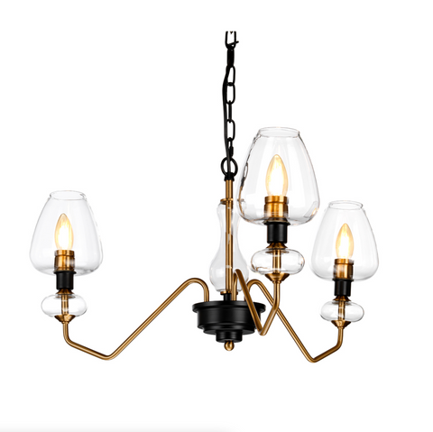 Armand 3 Light Pendant - Aged Brass