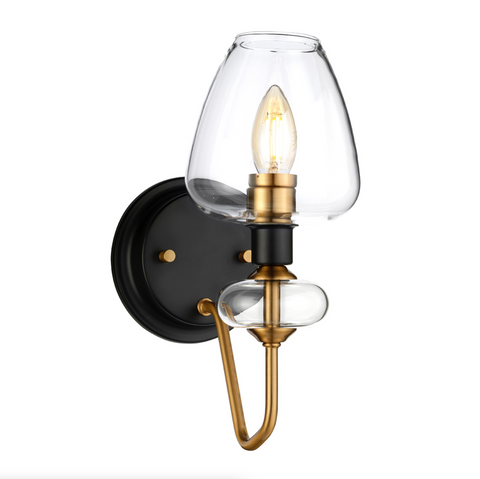 Armand 1 Light Wall Light - Aged Brass