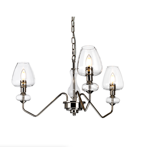 Armand 3 Light Pendant - Polished Nickel