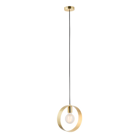 Hoop Single Pendant - Brushed Brass