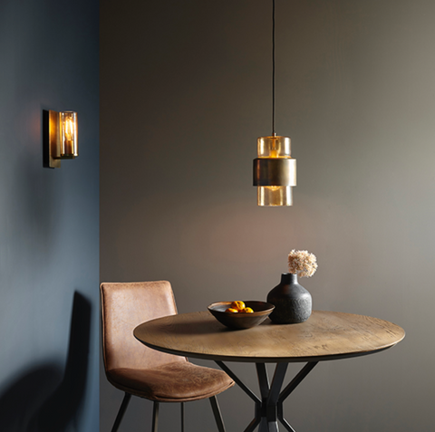 Luster Single Pendant - Antique Brass