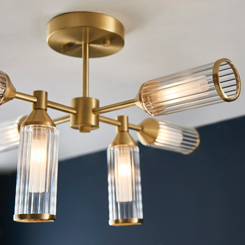 Ambrose 6 Light Semi-Flush Ceiling Light