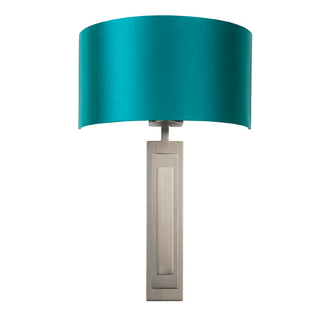 Astrid Wall Light - Teal Silk Shade