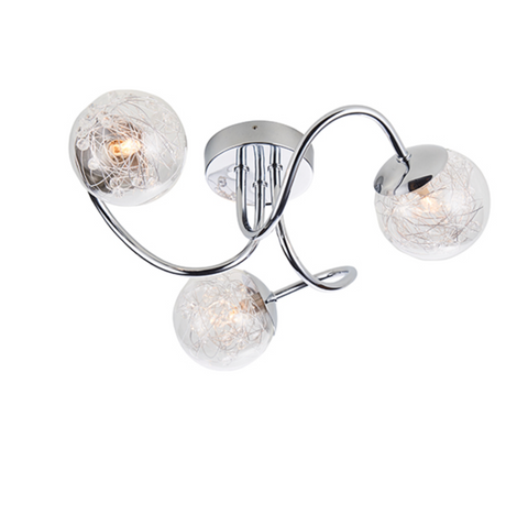 Auria 3lt Semi-Flush Ceiling Light