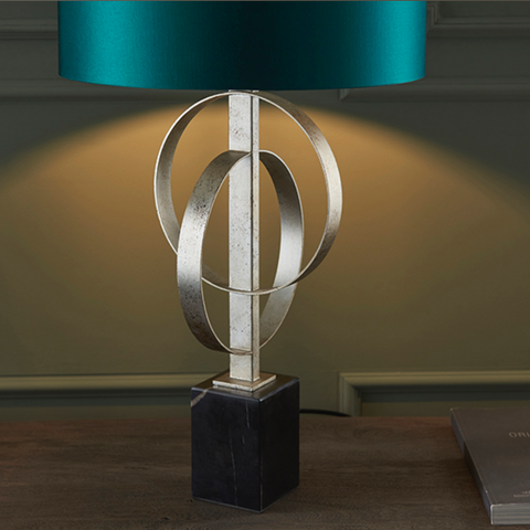 Astrid Table Lamp - Silver Leaf