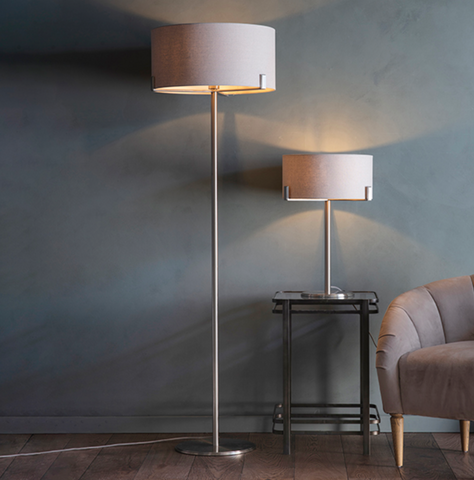 Hayfield Table Lamp - Satin Nickel