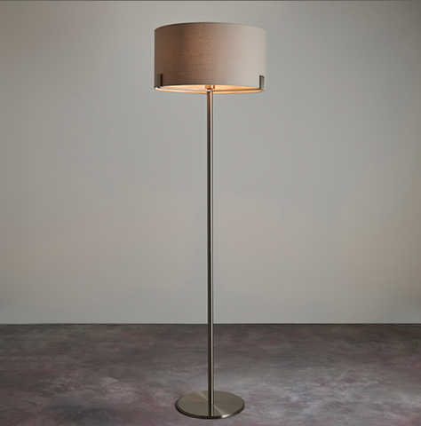 Hayfield Floor Lamp - Satin Nickel