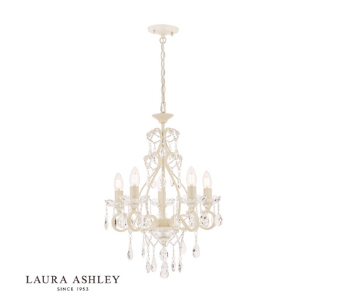 Laura Ashley Shamley Painted 5 Light Chandelier