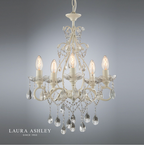 Laura Ashley Shamley Painted 5 Light Chandelier