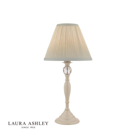 Laura Ashley Ellis Table Lamp Grey With Ivory Shade