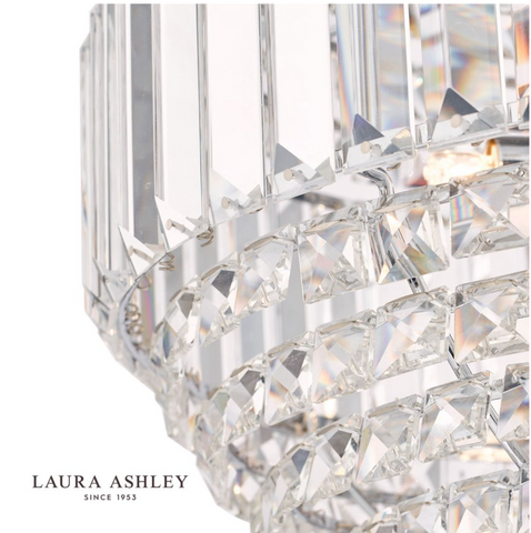 Laura Ashley Vienna 5lt Chandelier Crystal & Polished Chrome