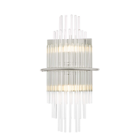 Lukas 2 Light Wall Light - Polished Chrome