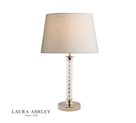 Louis Twisted Table Lamp - Polished Nickel