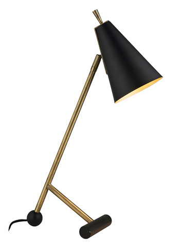 Mid Century matt black Task light