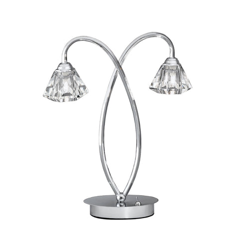Fern 2 Light Table Lamp - Polished Chrome