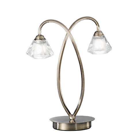 Fern 2 Light Table Lamp - Bronze