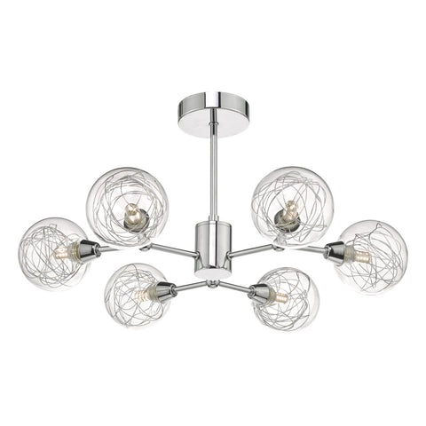 Tyka 6lt Semi Flush Ceiling Light