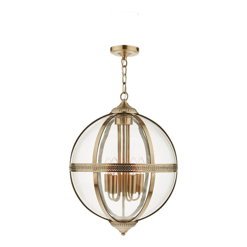 Vanessa 5 Light Lantern - Antique Brass