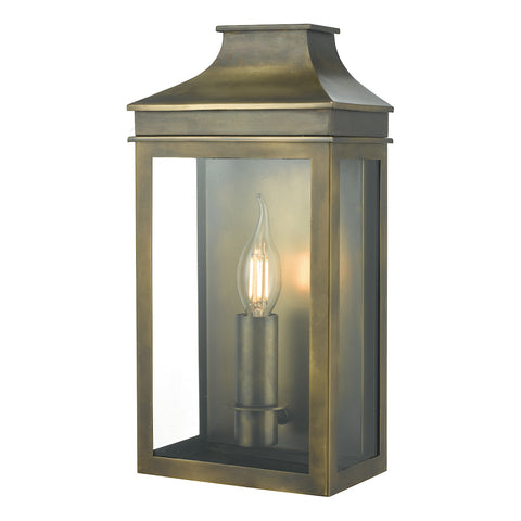 Vapour Coach Lantern Wall - Weathered Brass