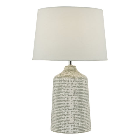Vondra Table Lamp White & Grey With Shade