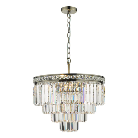 Vyana 4 Light Pendant - Antique Brass