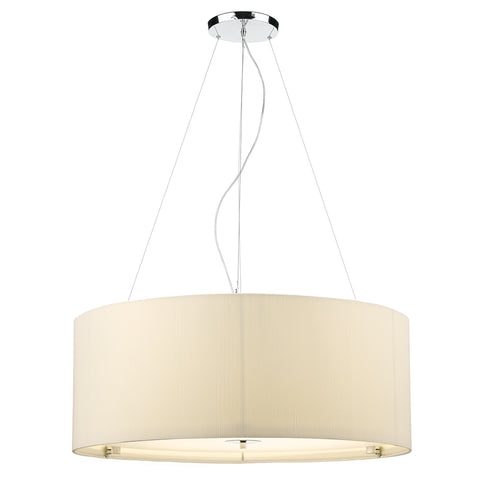 Zaragoza 6 Light Pendant Cream 90CM