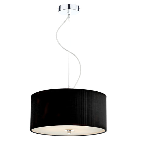 Zaragoza 3 Light Pendant Black 40CM