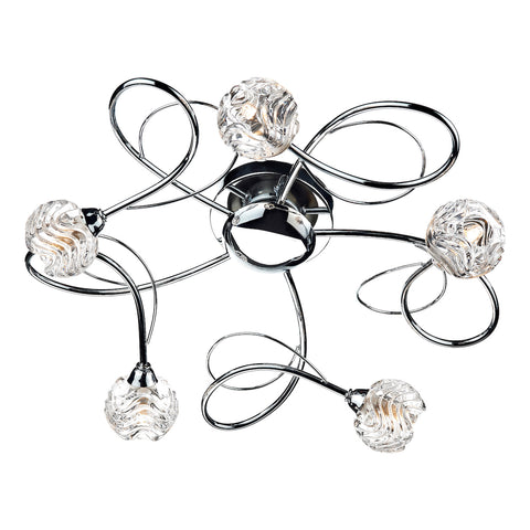 Zelda 5 Light Flush Ceiling Light