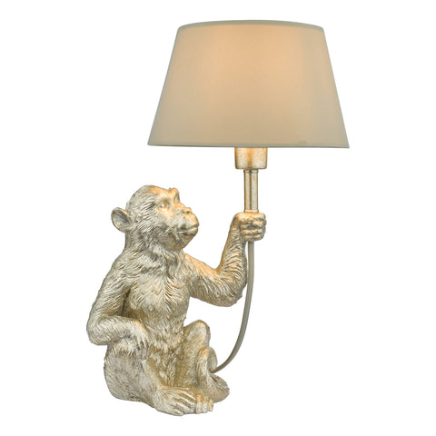 Zira 1 Light Monkey Table Lamp - Silver