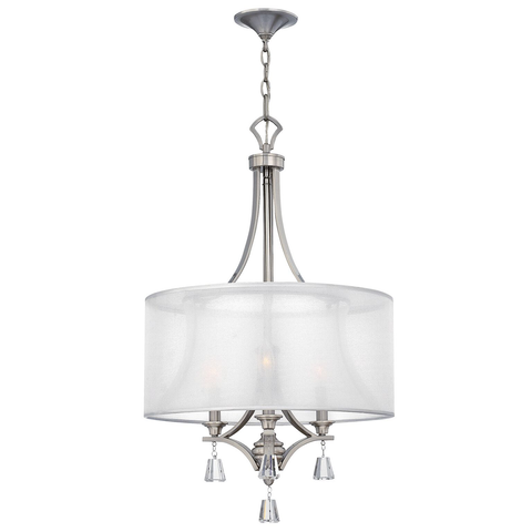 Mime 3 Light Pendant Satin Chrome