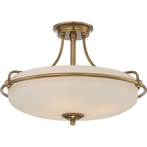 Griffin 4 Light Semi-Flush Light – Weathered Brass