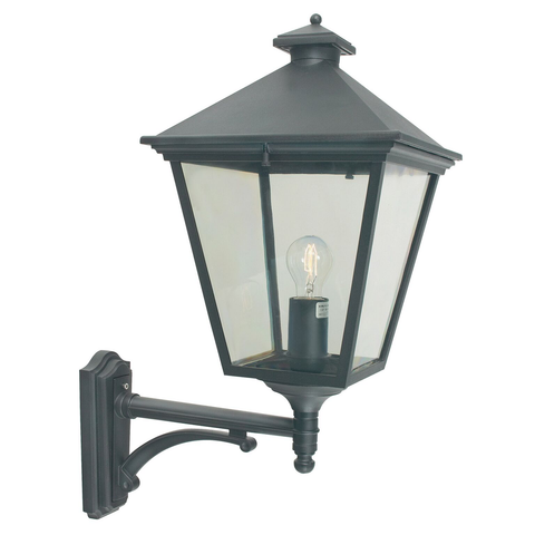 Turin 1 Light Grande Wall Lantern – Black