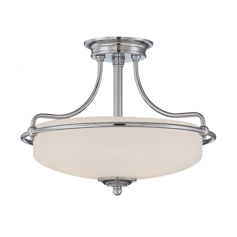 Griffin 3 Light Semi-Flush Light – Antique Nickel