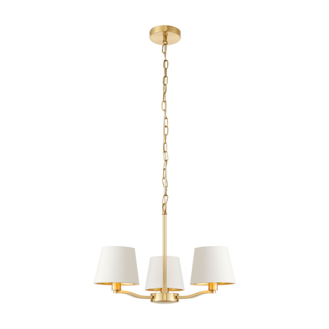 Harvey 3lt Pendant - Satin Gold