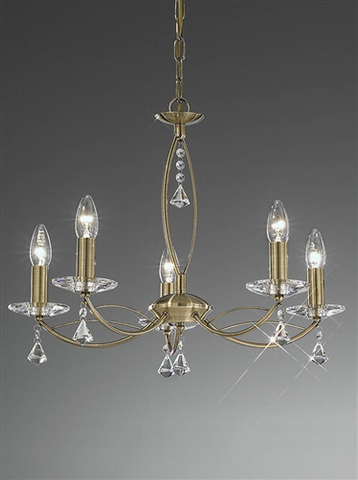 Monaco 5 Light Fitting - Bronze