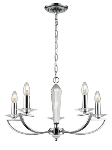 Artemis 5 Light Fitting - Polished Chrome