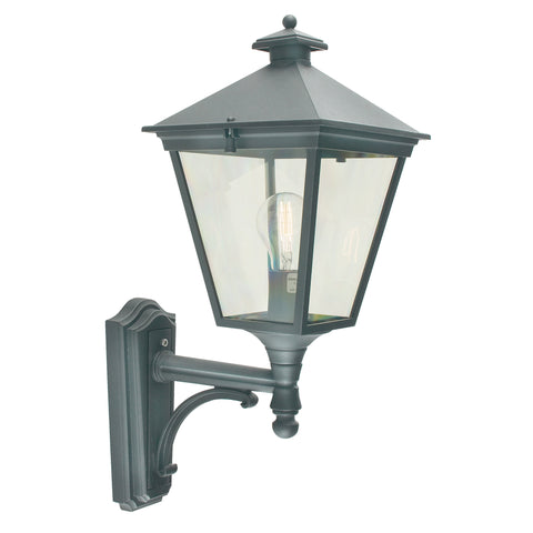 Turin 1 Light Up Wall Lantern – Black